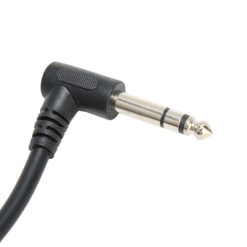Kabel 6,35mm samec na MIDI Din 5-pin, 90 stupňů pravý úhel, robustní konektor, spirálové stínění, kompatibilní s MIDI klaviaturami, syntezátory a kytarami