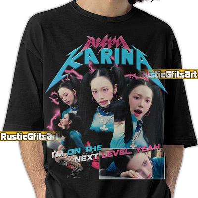 KARINA AESPA CONCERT T-Shirt, Karina Aespa Shirt, Yu Jimin Retro Bootleg Tour Merch, Aespa My K-Pop Girlband Tribute Rap Tee Fan Gift