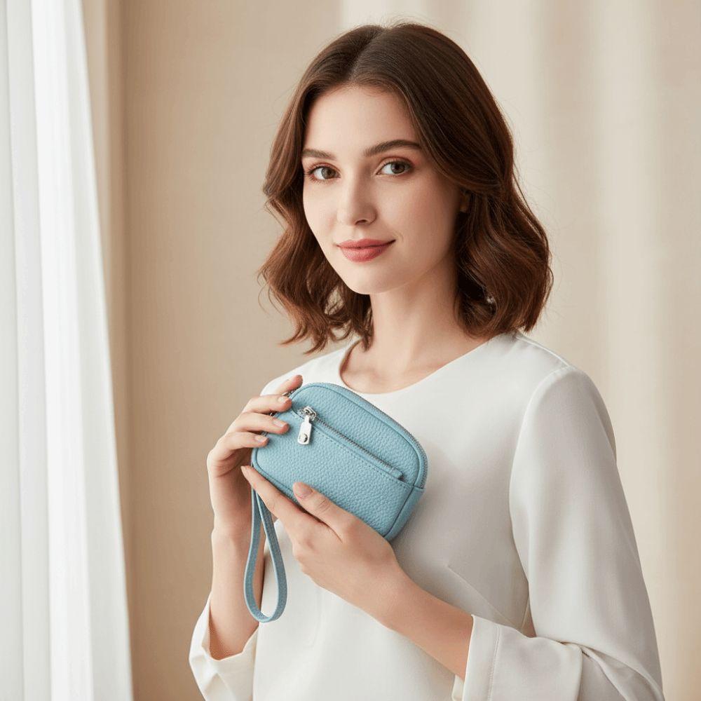 With Wrist Strap Women Wrist Wallet Zipper Hand-held Key Bag Fashion Coin Bag Urban Design