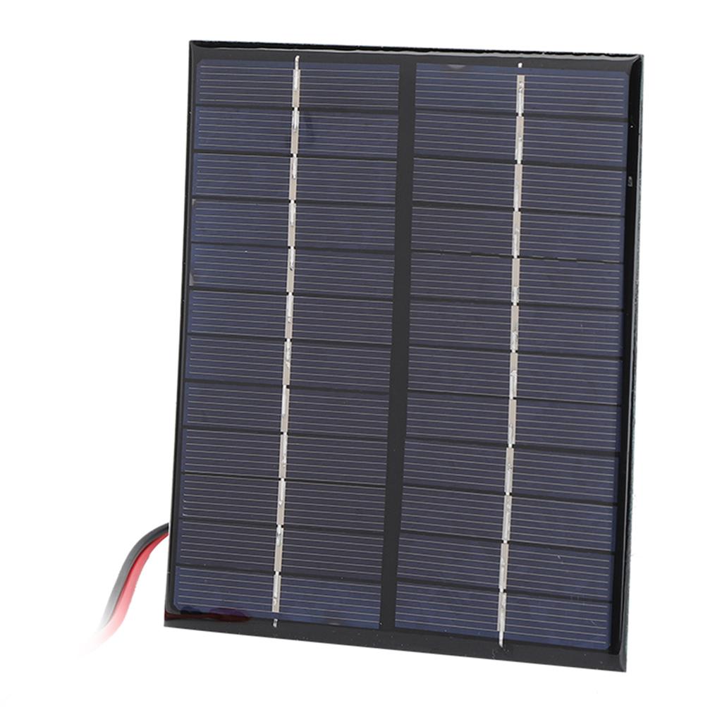 2W 12V Solar Panel Polycrystalline Silicon DIY Outdoor Portable Charger with Clip