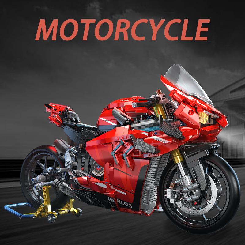 Мотоцикл строительные блоки творческий эксперт мотоцикл локомотив модульные кирпичи — фото 4