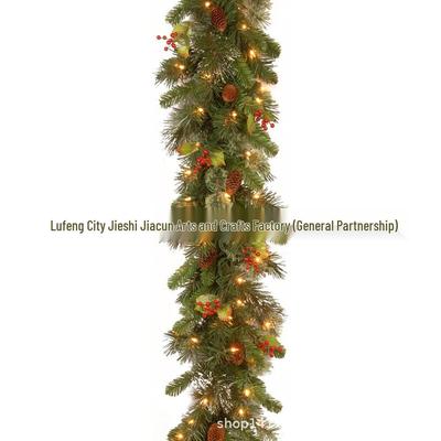 Festlicher roter Beeren-Weihnachts-Girlande - 180cm/2,7m Dekorative Türverzierung