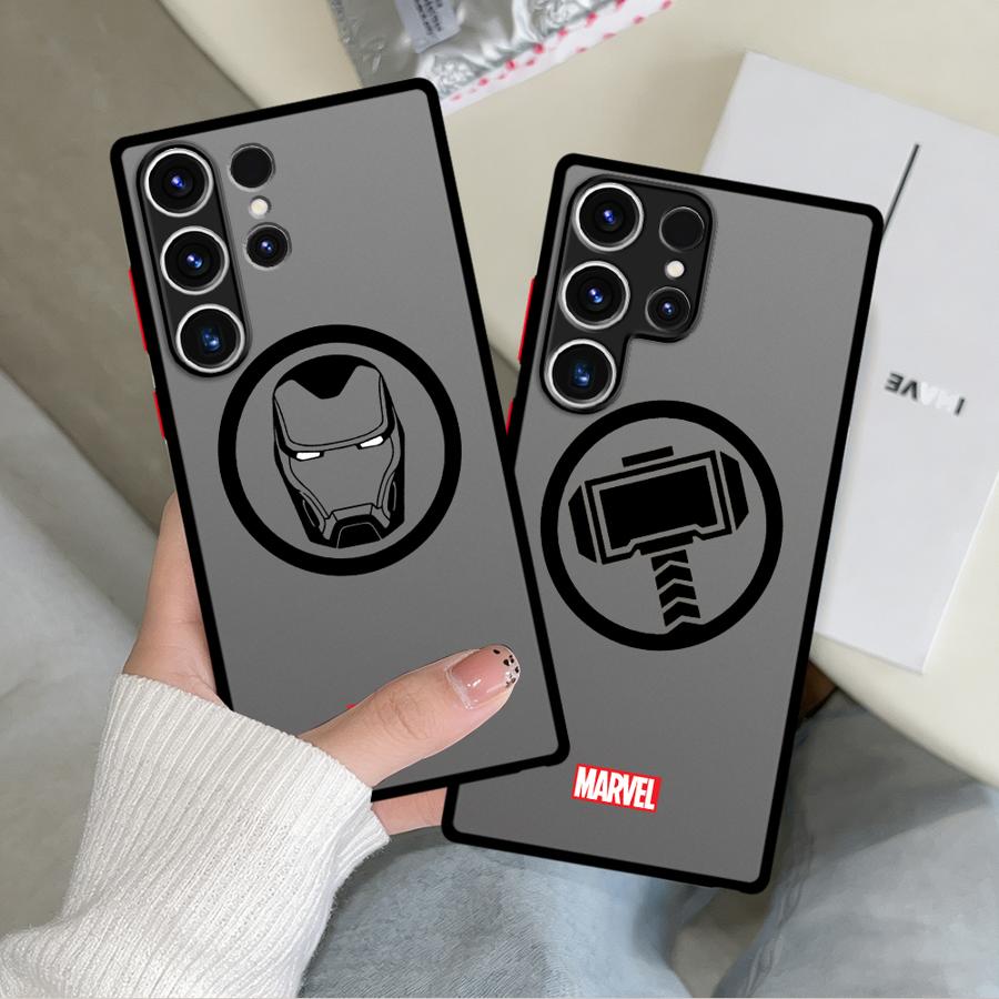 Case for Samsung Galaxy S26 S21 S22 S20 Note 20 10+ S23 FE S25 Ultra S24 Plus Funda Phone Cover Marvel Avengers Hero Logo