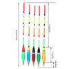 5PCS Multiple Color Balsa Wood Fishing Float Bobber Bite Indicator Angling Equipment