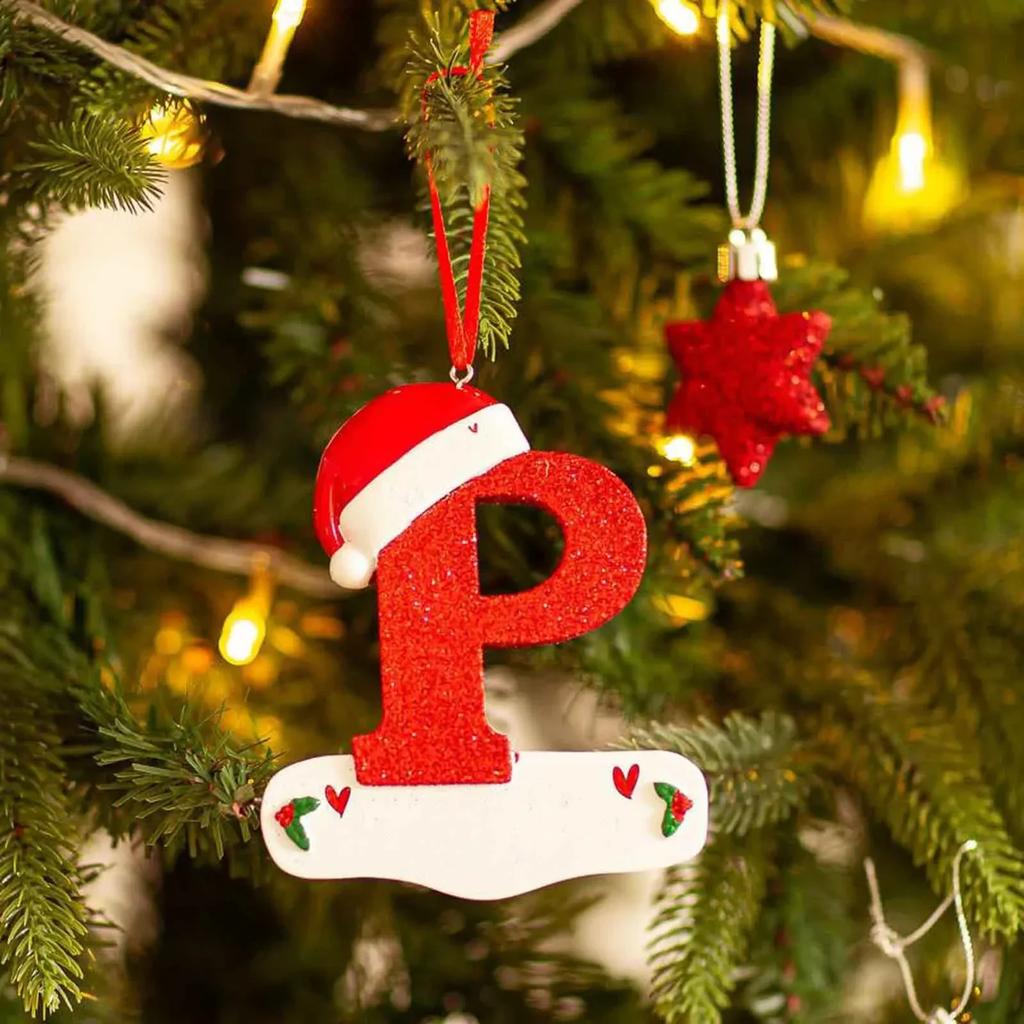 DIY Christmas Tree Decoration, Letter Pendant, 26 Letters, Home Holiday, Xmas Ornament, New Year, Nativity Decoration