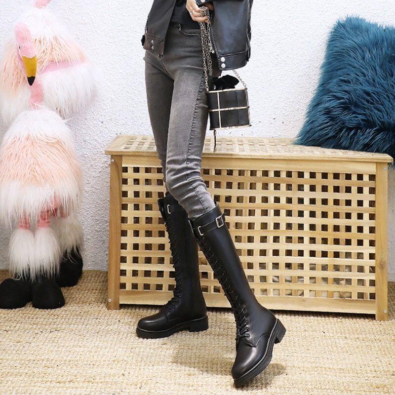 Internet celebrity boots women over the knee thin 2025 autumn and winter new black tall boots small medium boots knight boots