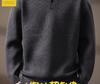 Men's Winter Heavyweight Henley Collar Retro Knit Sweater