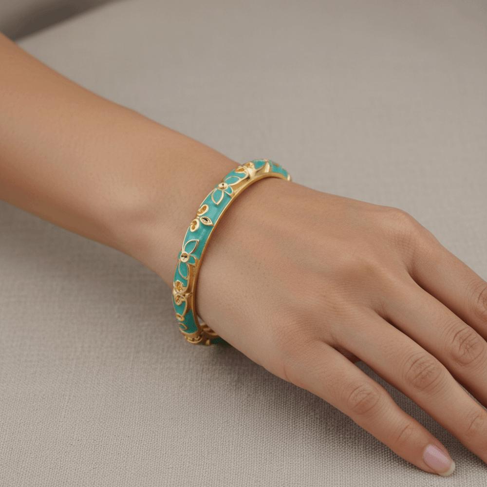 Enamel Vintage Cloisonne Bangle Traditional Chinese Chinese Flower Bangle Ethnic Vintage Women's Hand Bracelet Jewelry Gifts