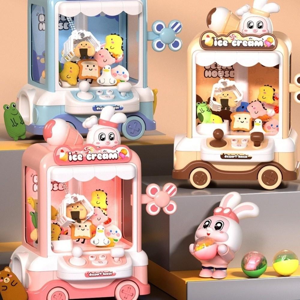 

Cartoon Rabbit Doll Machine Random Doll Plush Doll Arcade New Doll Grasping Machine Gift for Kids 10 dolls рожевий