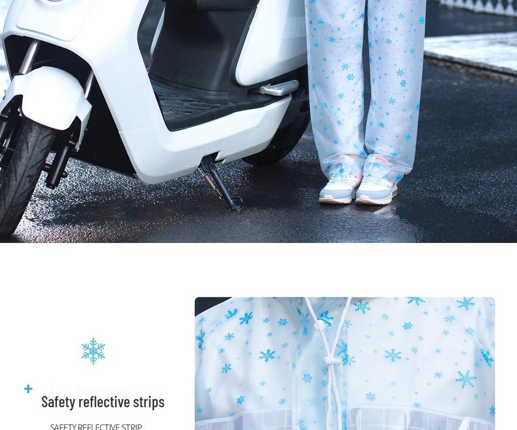 Women's Long Raincoat & Pants Set - Stormproof, Waterproof, Split Style for Electric Vehicles