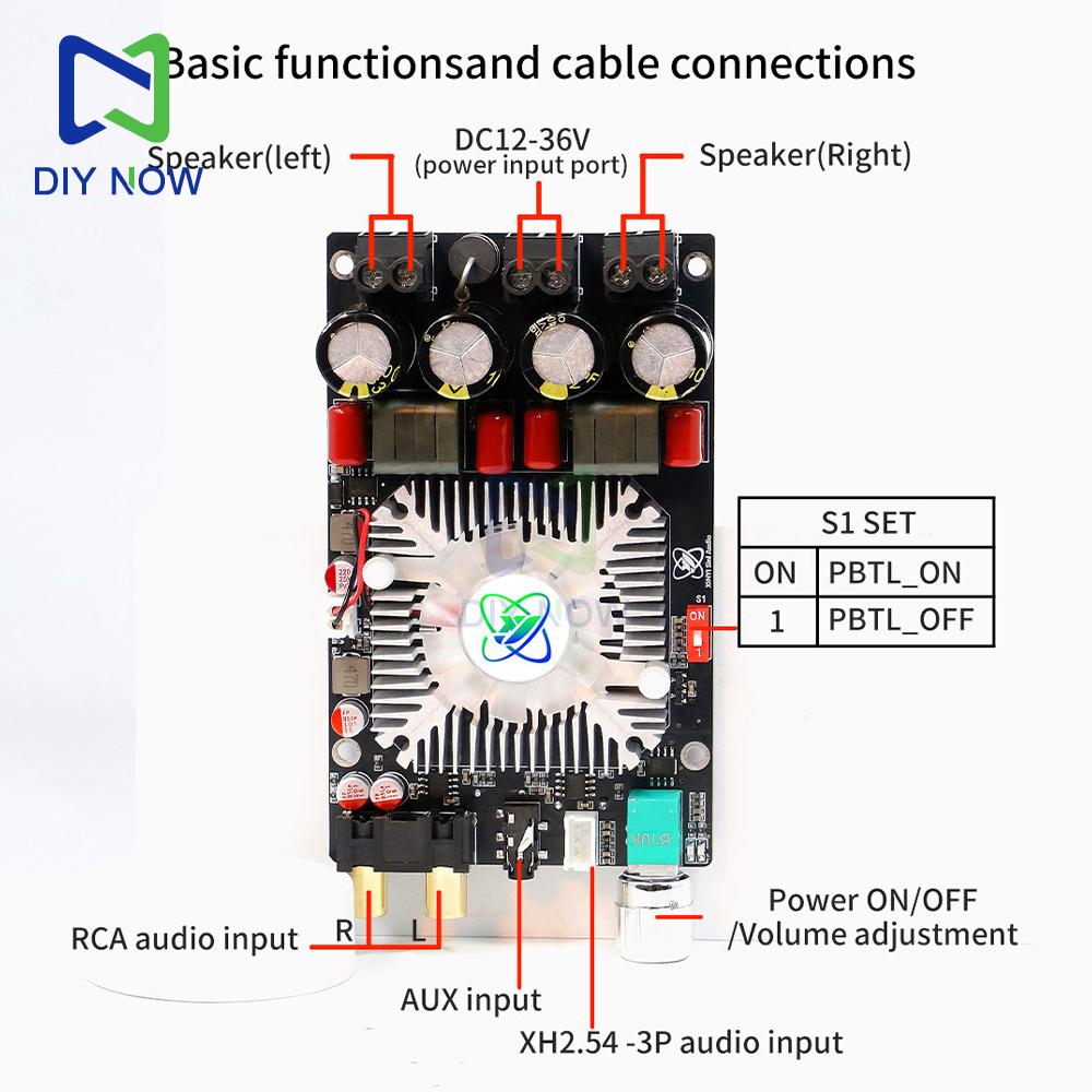 Pure Post-Stage Xy-Ap2202 Amplifier Board Tpa3251 High Temperature Hifi Digital Amplifier Board Tpa3251D2 Power Supply Dc12-36V