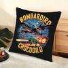 Italian B-Brainrot Cushion Cover Soft Short Plush Pillow Cover Smooth Cozy Texture Aesthetic Cushion Case Home Decor