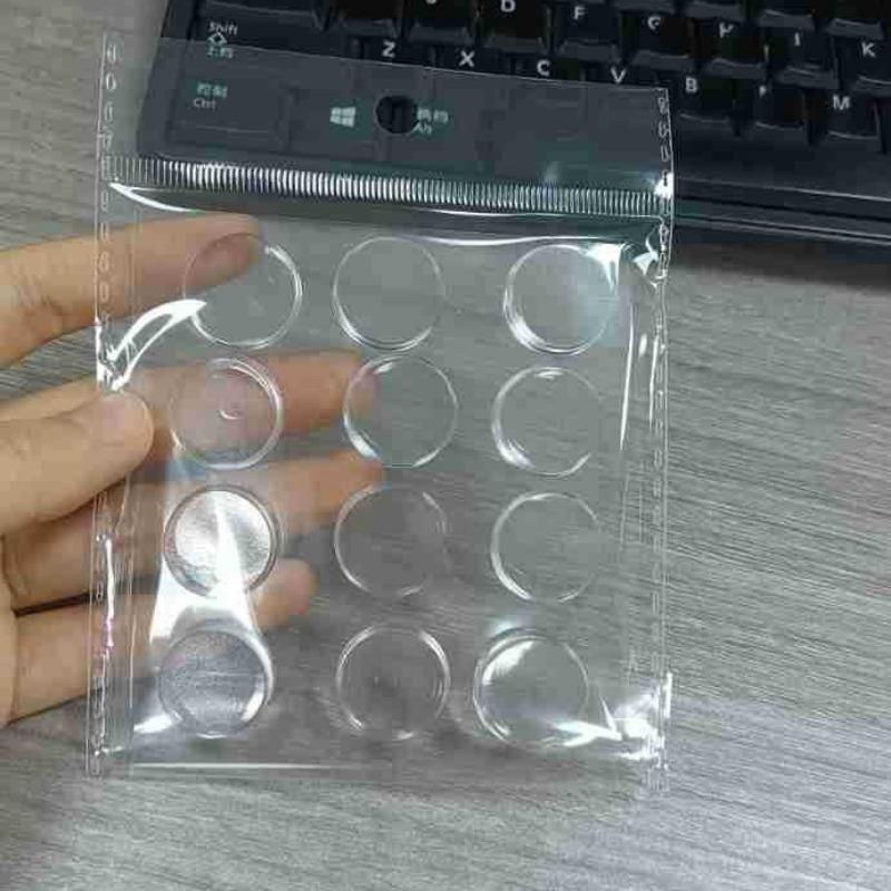 12 Reusable Anti-collision Particles Cabinet Door Pad Transparent Gasket Glass Glue Pad Furniture Anti-collision Particles