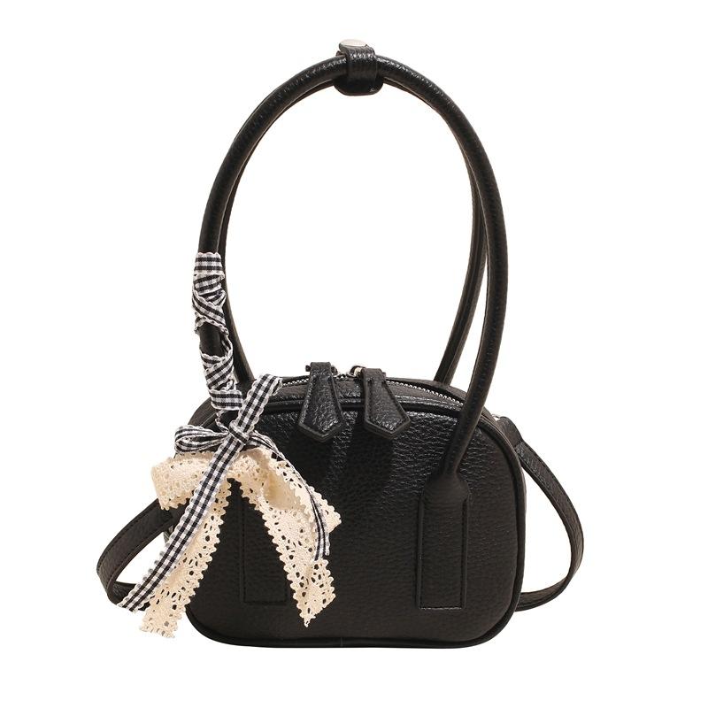 Fashion new product niche foreign style simple design sense portable bowling bag versatile casual ballet style messenger bag women