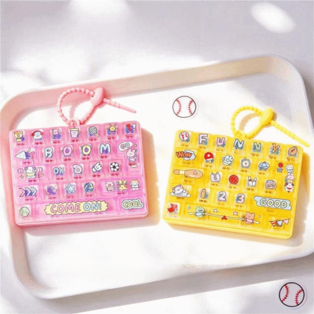 Clear Key Sounds Stress Relief Decompression Toy Keychain Keyboard Toy  Bag Ornament