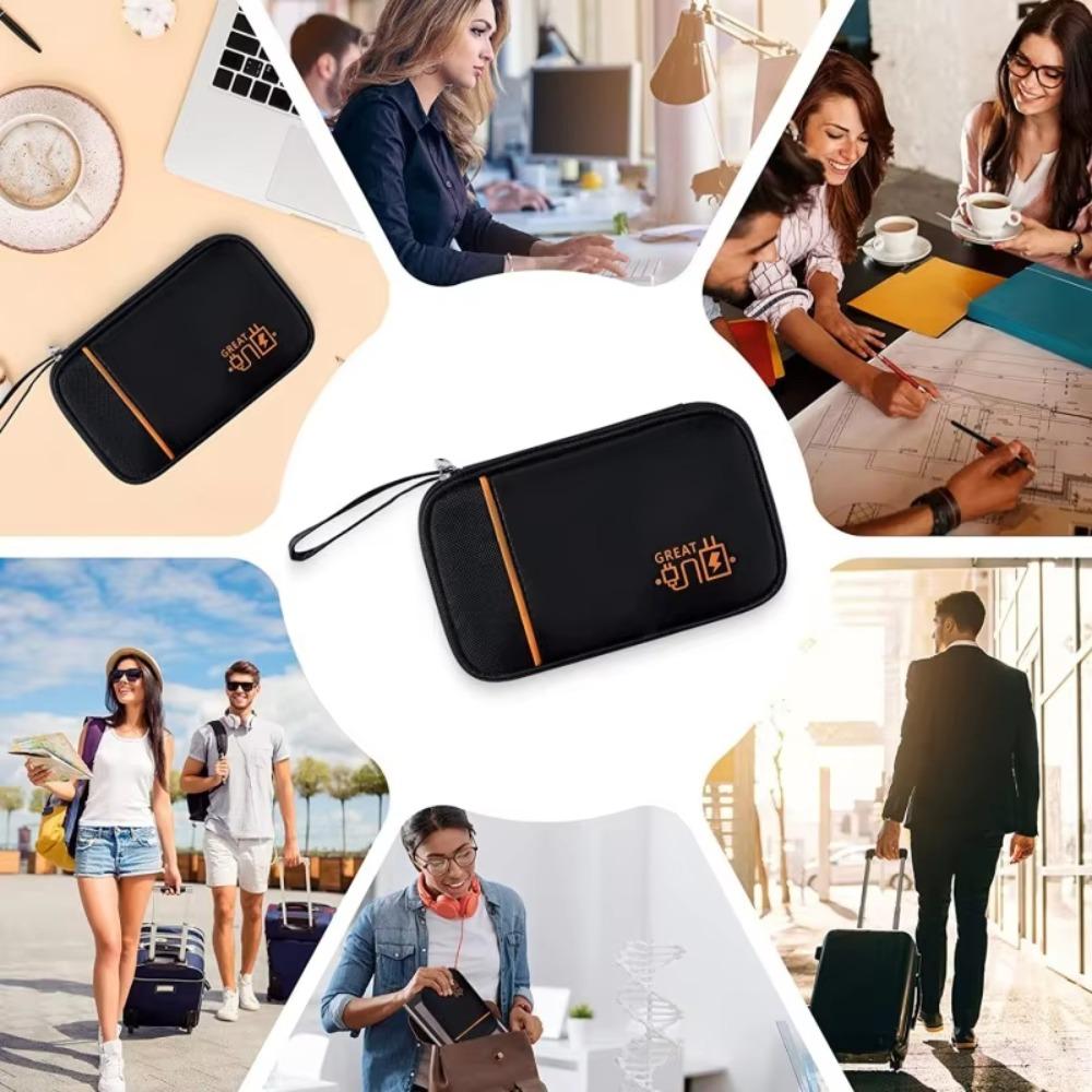 Dust Proof Earphone Bag Organizer Large Capacity Charging Treasure Box  Electronics Organizer
