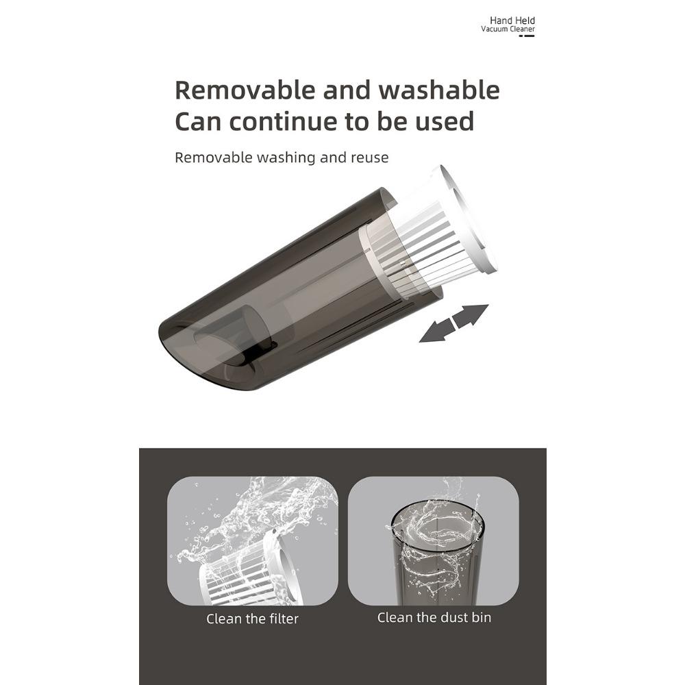 Handdammsugare Fordon Bärbar Trådlös Hushåll Liten Högsug Mini Högeffekt Mute Dammsugare