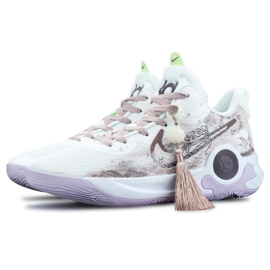 Nike Trey 5 Vintage Basketball Shoes Unisex Mid top White/Purple/Pink DJ6922-100(Team237-)