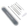 7pcs Stainless Steel Ear Cleaner Set Earpick Ear Wax Remover Spiral Earpick Ear Cleaning Tools