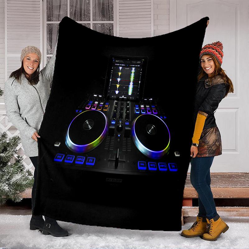 Dj Turntable Blanket Soft Comfortable All Seasons Perfect Sofa Office Naps Trips Birthday Gift Christmas Present
