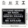 Tin Sign Black and White Aluminum Metal Poster for Home Wall Decor