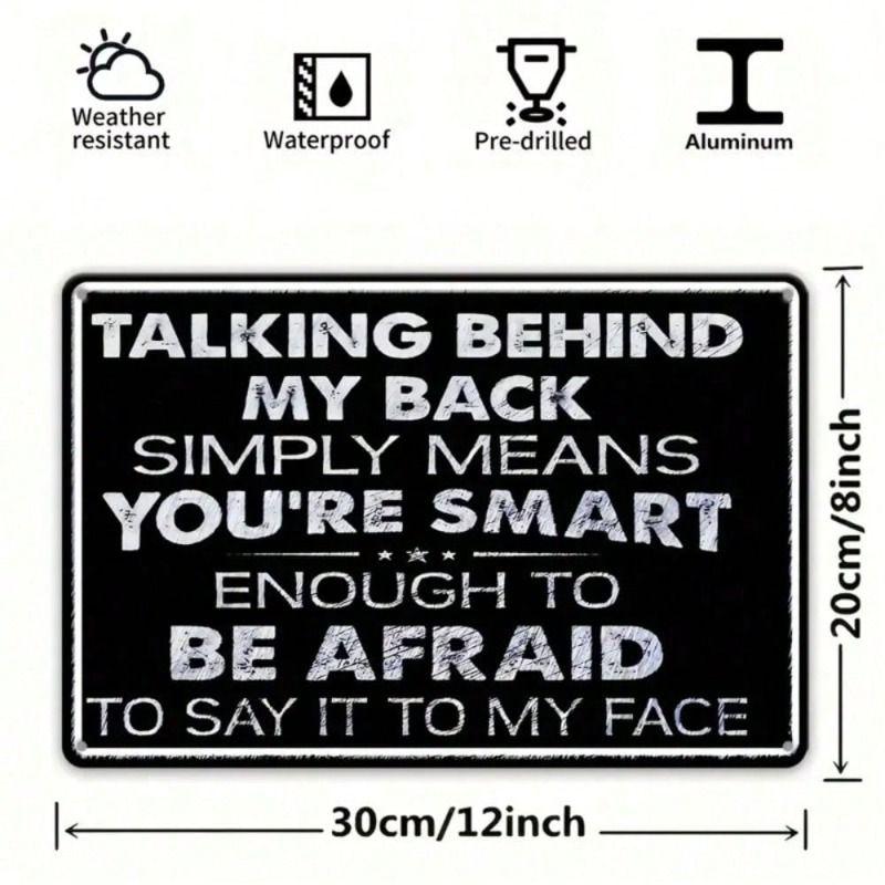 Tin Sign Black and White Aluminum Metal Poster for Home Wall Decor
