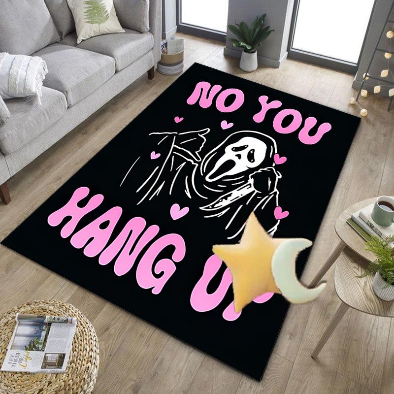 Ghostface Greetings Poster Office Rug Chair Mat, Game Carpet, Suitable for Front Door, Bedroom, Living Room, Desk, Holiday Gift