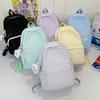 College Style Small Fresh Labeled Soft Girl Student School Bag, Daily Commuting Tutoring Bag, Large Capacity Backpack