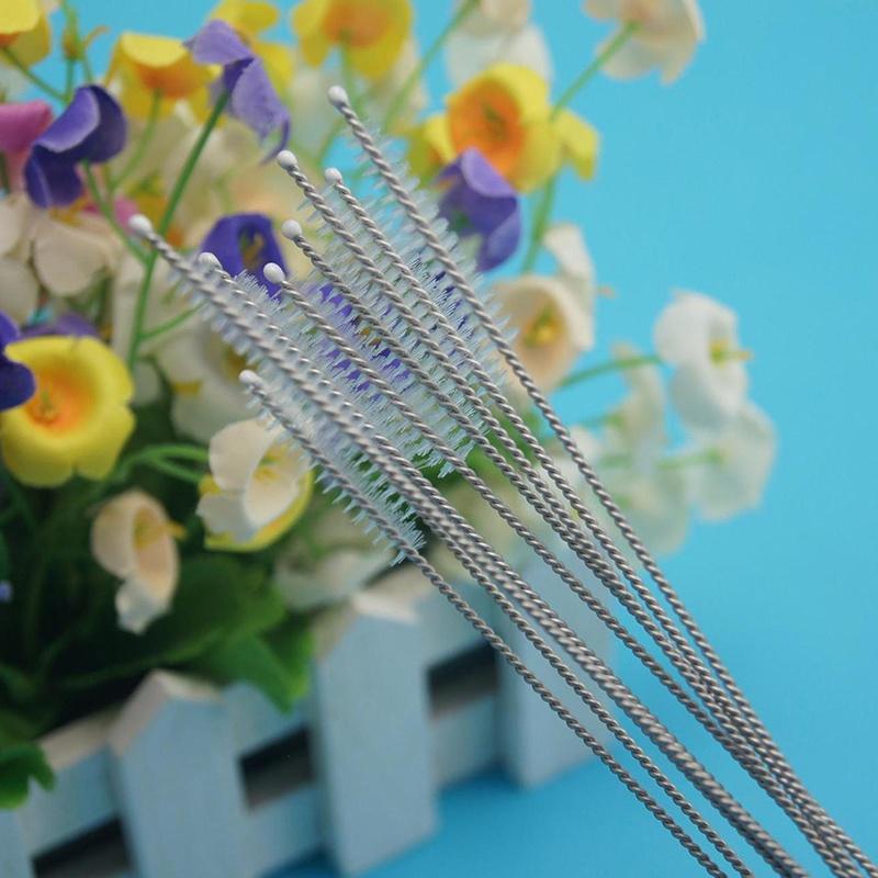 Delicate 10pcs Nylon Straw Cleaners Cleaning Brush Drinking Pipe Cleaners Stainless Steel Glass Clean Brushes