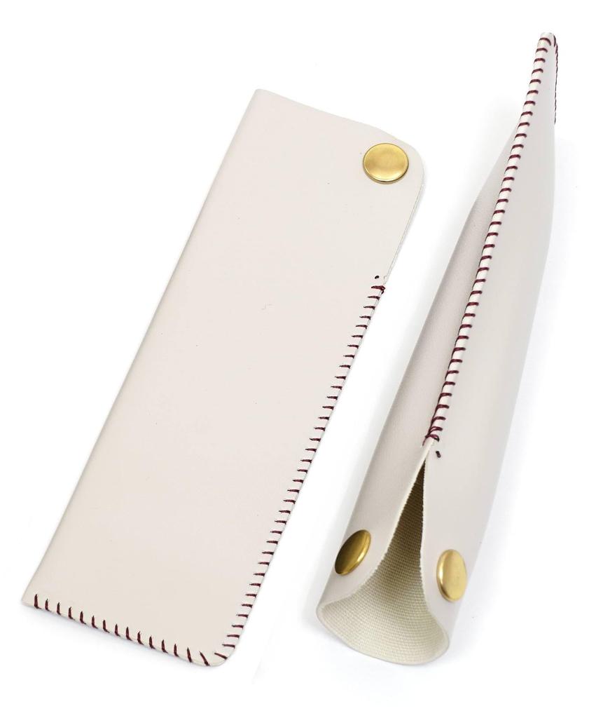 White Pen Case with Red Metal Touch Stick and 60 Gold Slim Ballpoint Pens Two-Pack Hook-and-Loop (NK01W-ALR-SV60KBP-2)