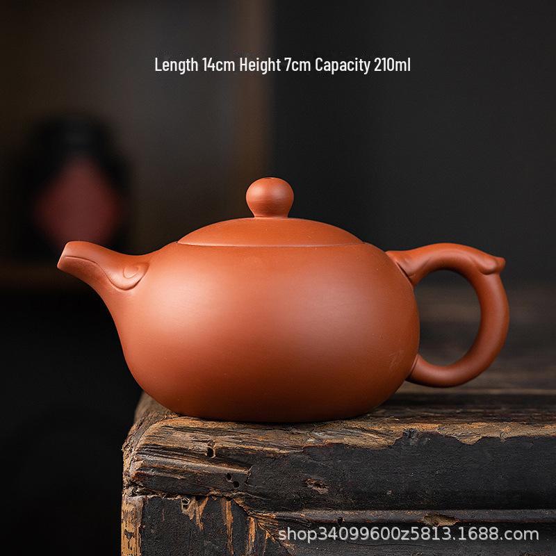 

Керамический чайник ручной работы Zisha Xishi с фильтром - небольшой домашний чайный сервиз Ruyi Xishi Pot красный