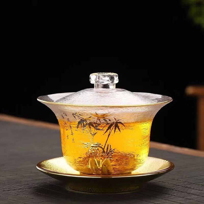 Shangqi Hammered Glass Gaiwan Tea Set