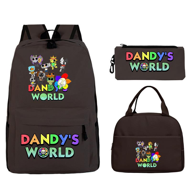 Dandy's World Game Merchandise Printed Children's School Bag Set Teen Backpack Three-piece Set