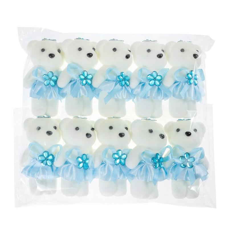 10pcs Cartoon Bear Doll For Graduation Bouquet DIY Graduation Bear Decoration Festival Party Decor