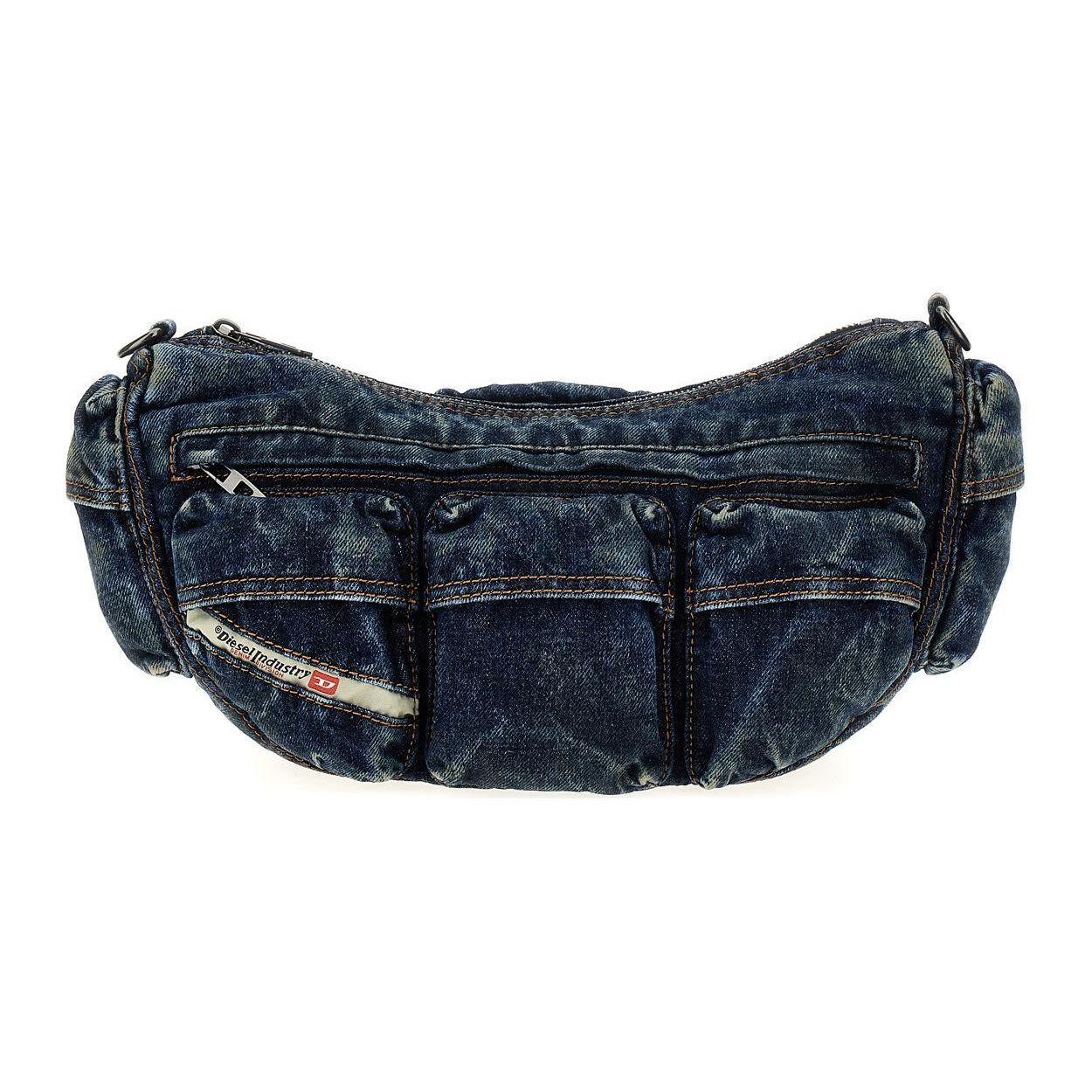 

Diesel Casual Trendy Zipper Closure Cotton Shoulder Bag Women Bags Blue X10072P6717H1410 Basic Set (Bag+Dust Bag)