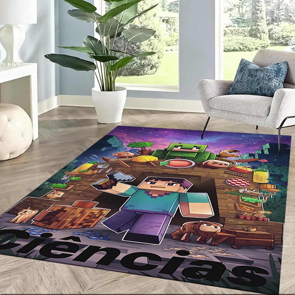 Minecraft 126 Carpet Design for Kitchen Outdoor Game Room Living Rooms Antislip Carpet Office home decor Perfect Gift for Women/Men
