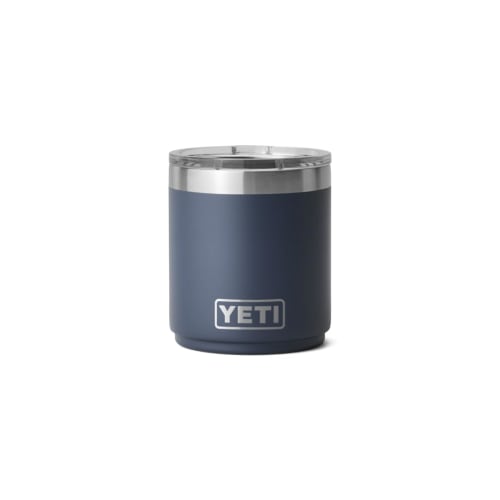 YETI Rambler Lowball, Vacuum Insulated, Stainless Steel, Stackable, with Mug Slider Lid, Navy, 296ml