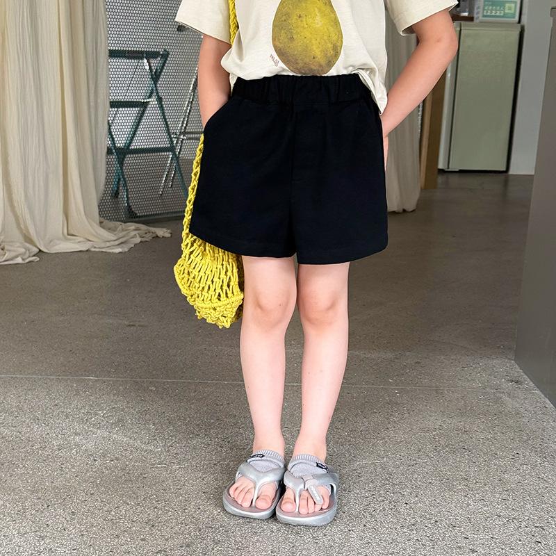 Children's cotton shorts girls baby solid color casual three-point pants summer versatile hot pants