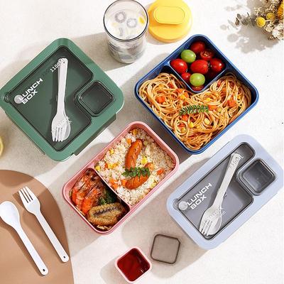 Büroangestellter Mikrowellengeeignetes Bento Lunchbox Set - Japanischer Behälter mit Fächern für Frische und Picknicks