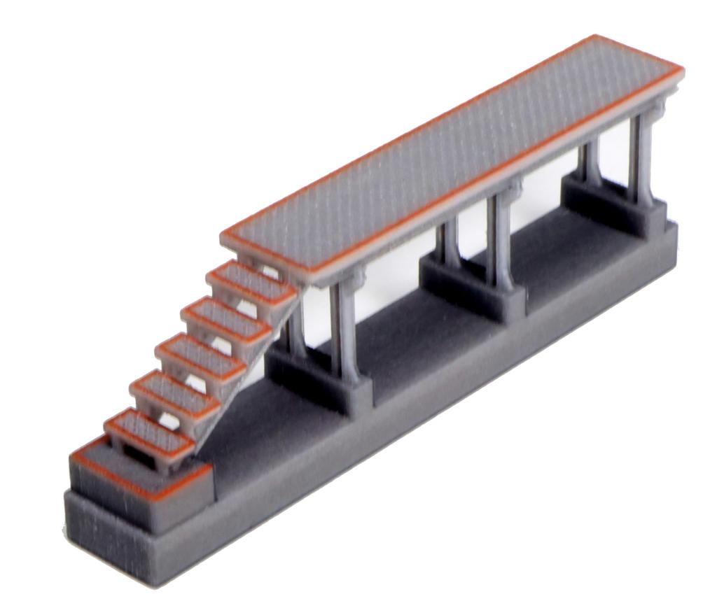 KATO N gauge lift platform, one side stairs 23-320 model railway structure