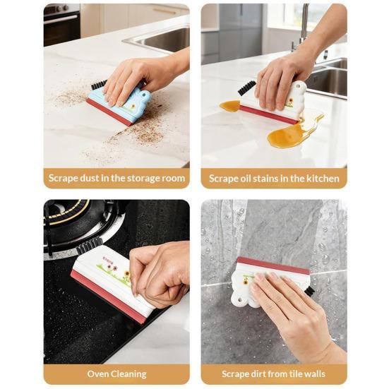 Glass Wiper Rabbit Sunflower Design Scraper with Thickened Soft Scraper Strip Countertops Glass Sinks Water Stain Remover Tool