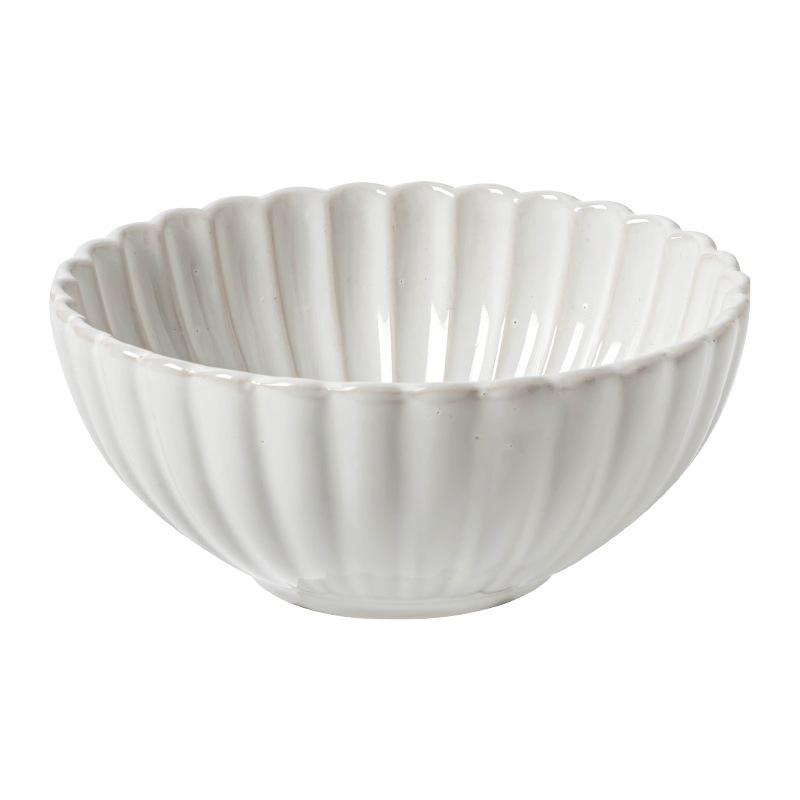 Bowl Household High-End Tableware Set Ceramic Plate Rice Bowl Large Plate Solid Color Dining Plate Hotel Commercial Noodle Bowl