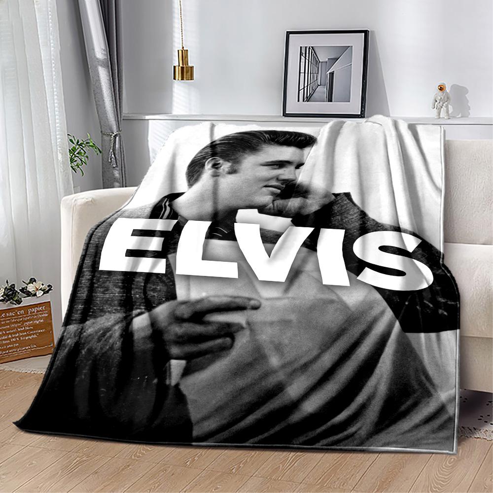 Elvis: Iconic Legend Blanket Warmthful Decor Suitable for Picnics Livingroom Bed Four Seasons Universal Digital Print