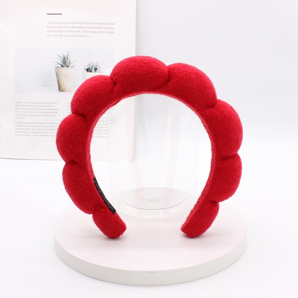 Fashion Microfiber Washing Wristbands Scrunchies Puffy Headband Spa Bubble Headband for Washing Face Makeup Shower Skincare