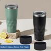 Flask Silicone Boot Rhombus Texture Water Bottle Bottom Sleeve Non-slip Anti-scratch Vacuum Cup Bottom Bumper Protective Cover Cup Accessories