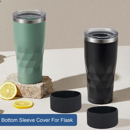 Flask Silicone Boot Rhombus Texture Water Bottle Bottom Sleeve Non-slip Anti-scratch Vacuum