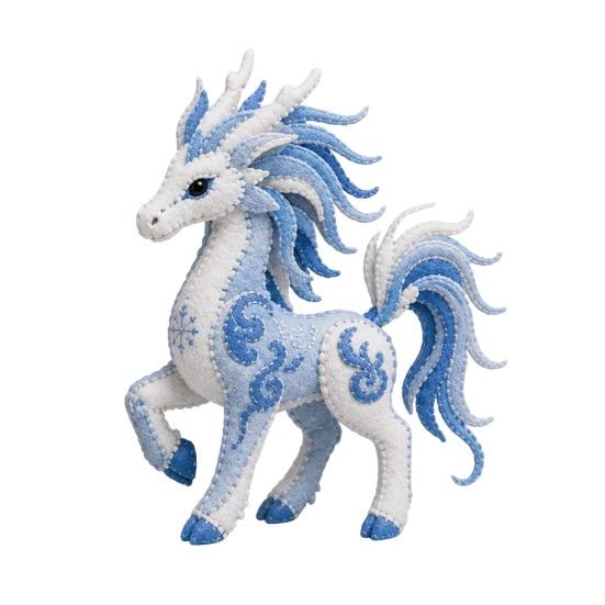 Kit de Patchwork DIY de Animales Árticos para Principiantes, Kit de Costura de Animales Guardianes de Invierno, Kit de Manualidades de Animales de Peluche 3D y Criaturas Míticas para Decoración del Hogar