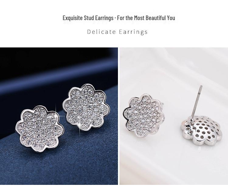 Trendy Flower Design Stud Earrings for Women | Pure Copper | Cute & Stylish