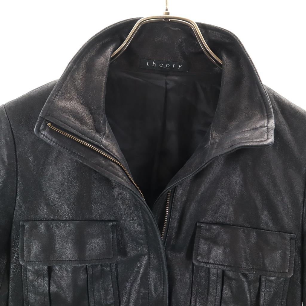 theory Sheep leather leather jacket 2 black Women Used