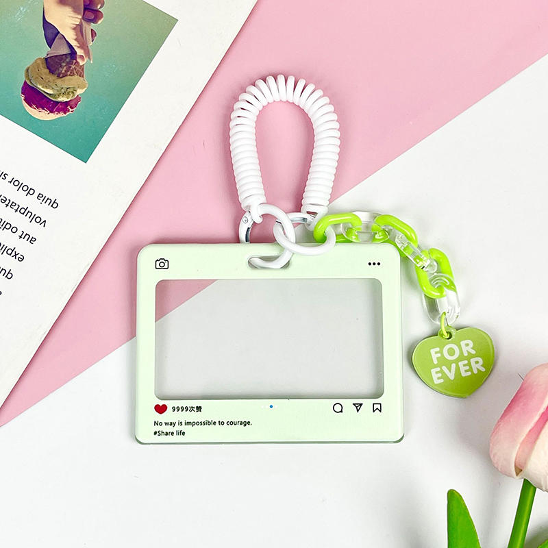Dialog Box Transparent Card Cover Student Cartoon Slider Card Pack Game Card ID Card Set Pendant Anti-lost Card Holder